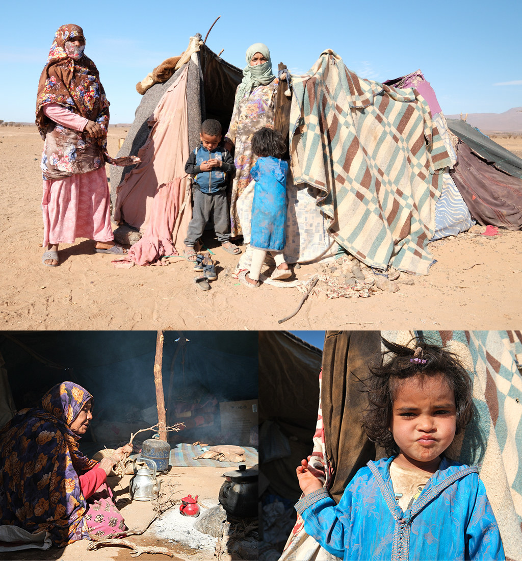 Mensen in een Marokkaans bergdorp